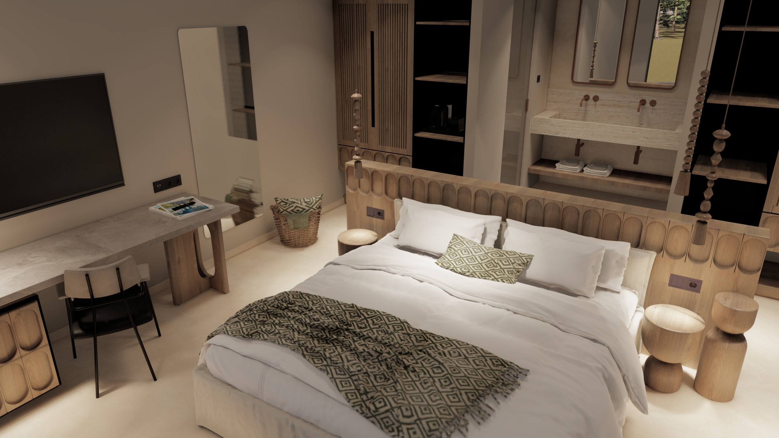 Luxury Suite Heated Private Pool - bedroom