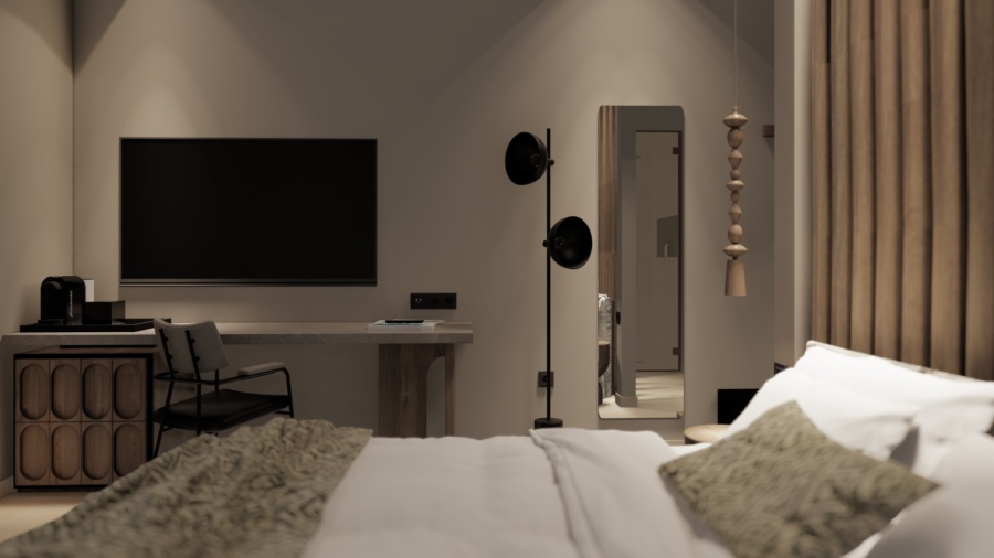 Premium Double  Twin Rooms with heated Jacuzzi & Pool View  - Bedroom