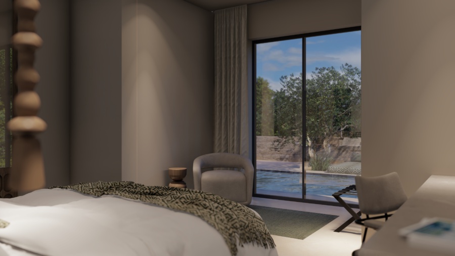 Luxury Suite Heated Private Pool - bedroom