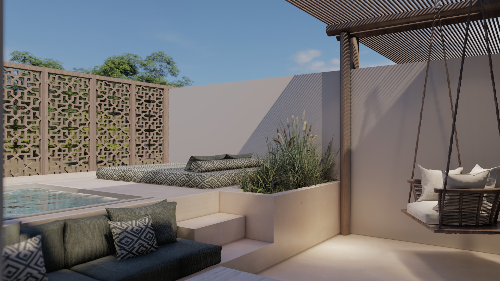 Premium Double  Twin Rooms with heated Jacuzzi & Pool View - eranda
